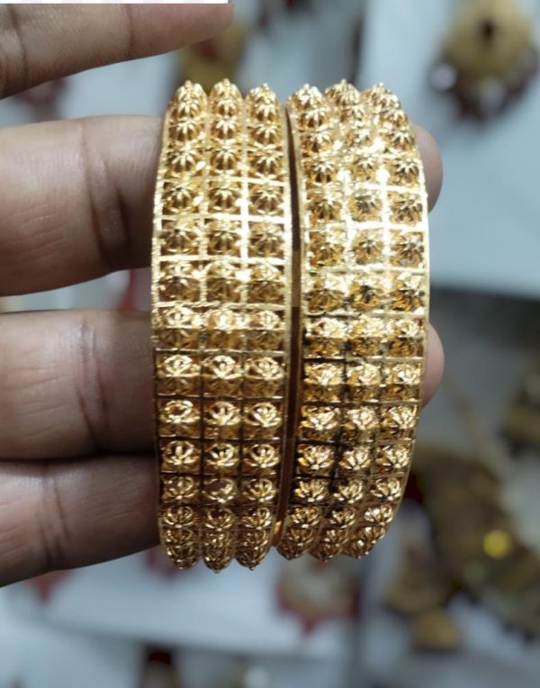 Golden Brass Bangles For Women
