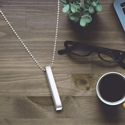 Vertical Bar Necklace Locket Chain For Boys Girls Neck Chain For Men With Locket Men`s