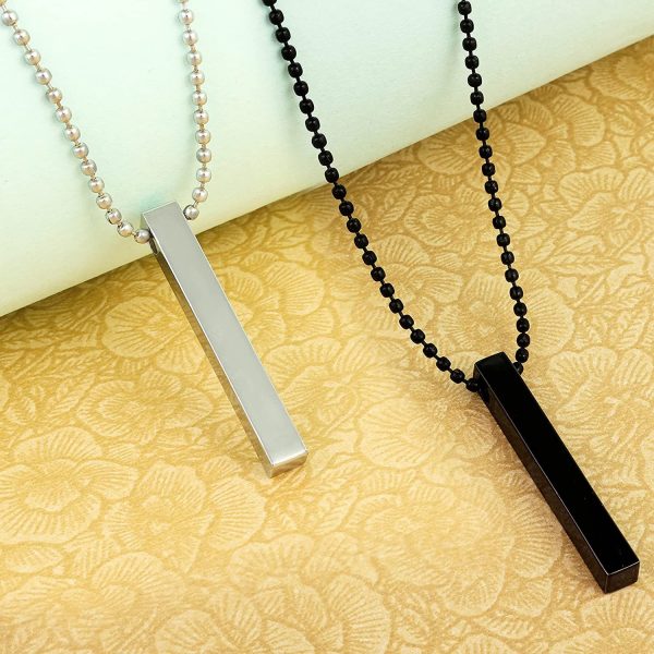 Vertical Bar Necklace Locket Chain For Boys Girls Neck Chain For Men With Locket Men`s