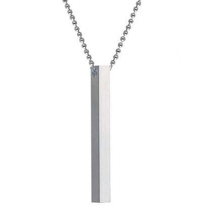 Vertical Bar Necklace Locket Chain For Boys Girls Neck Chain For Men With Locket Men`s
